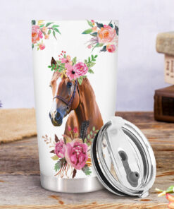 Horse with Floral Crown Tumbler