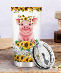 Sunflower Pig Stainless Steel Tumbler