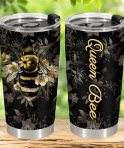 Black Floral Tumbler