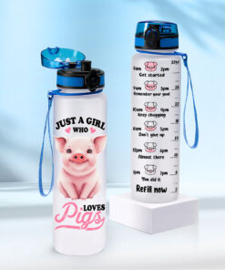 Just a Girl Who Loves Pigs Water Bottle